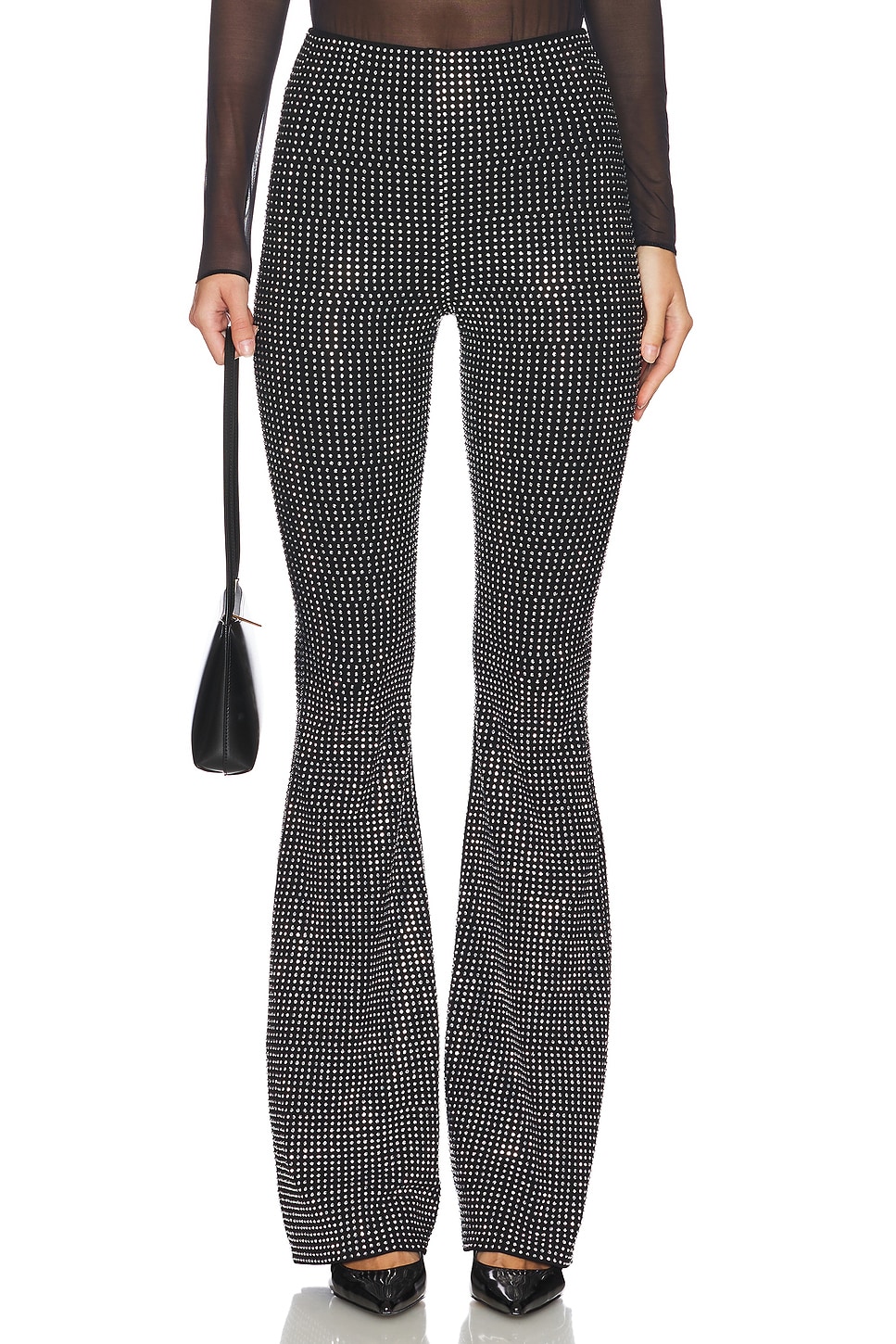 Расклешенные леггинсы с кристаллами Good American, черный
Расклешенные леггинсы с кристаллами Good American, черный