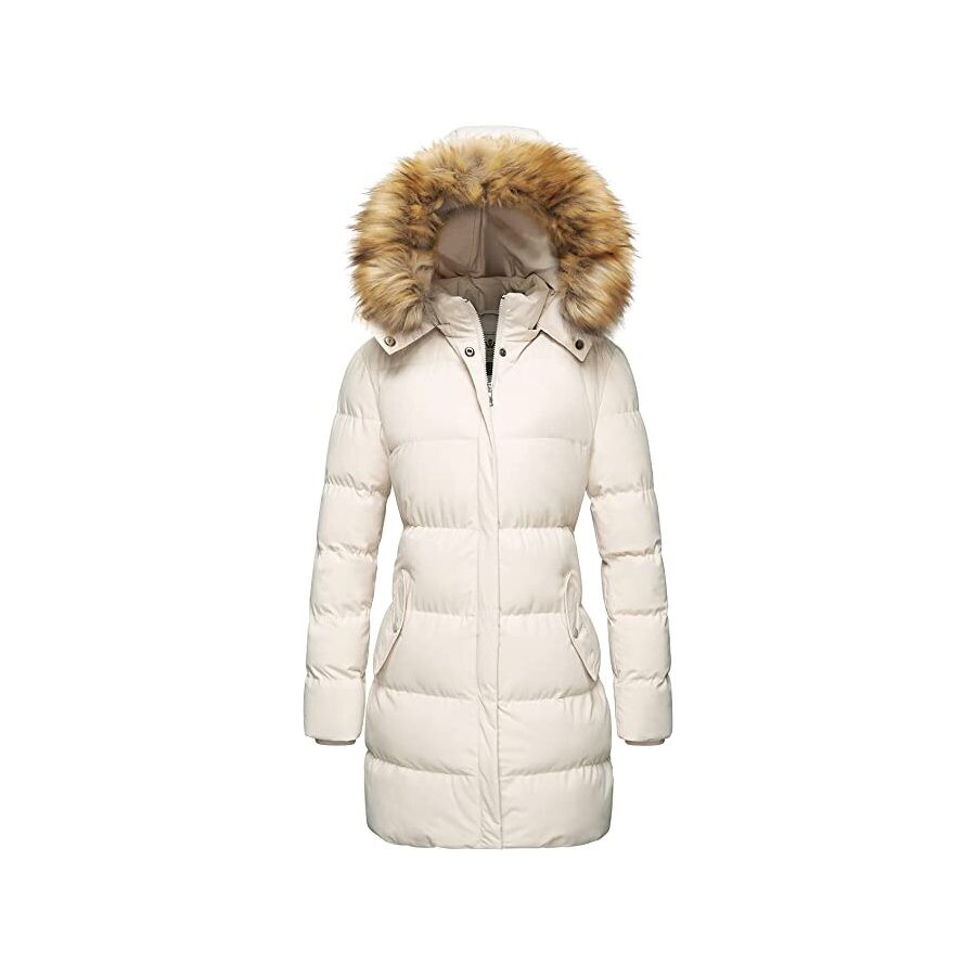 Куртка WenVen Women's Winter Thicken With Faux Fur Removable Hood, светло-бежевый
Куртка WenVen Women's Winter Thicken With Faux Fur Removable Hood, светло-бежевый