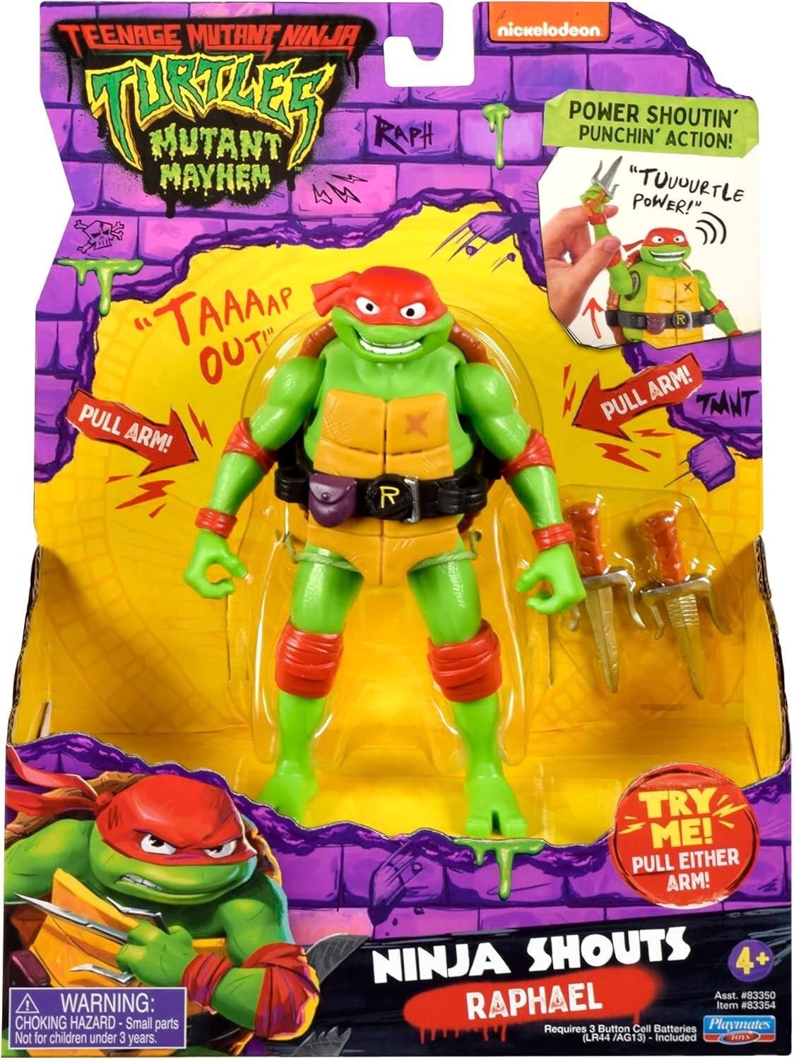 Фигурка Teenage Mutant Ninja Turtles: Mutant Mayhem, Raphael Deluxe Ninja Shouts, 13,9 см
Фигурка Teenage Mutant Ninja Turtles: Mutant Mayhem, Raphael Deluxe Ninja Shouts, 13,9 см