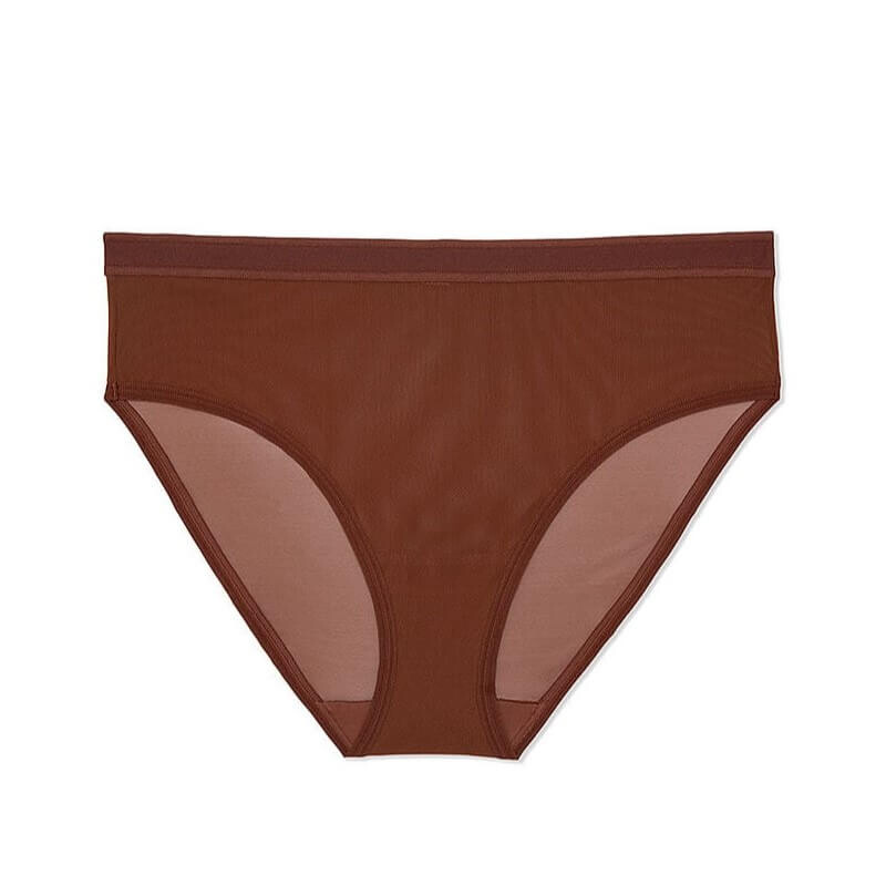 Короткие трусики с высоким вырезом Curvy Couture Sheer Mesh, шоколадный 
Короткие трусики с высоким вырезом Curvy Couture Sheer Mesh, шоколадный