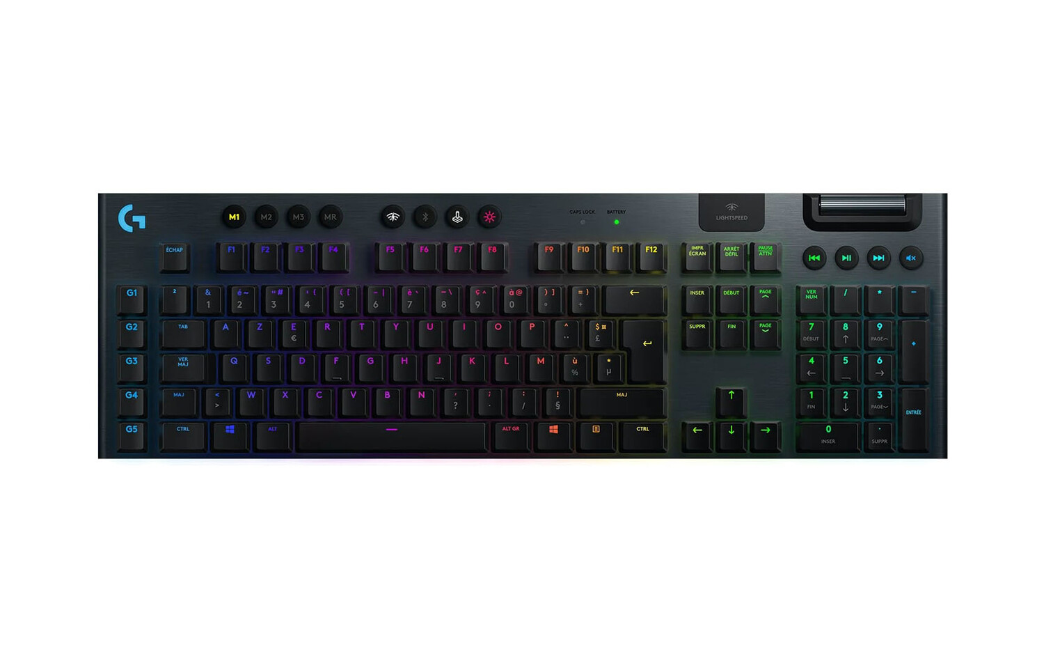 Игровая клавиатура механическая Logitech G915 LIGHTSPEED RGB, GL Linear, черный, английская раскладка
Игровая клавиатура механическая Logitech G915 LIGHTSPEED RGB, GL Linear, черный, английская раскладка