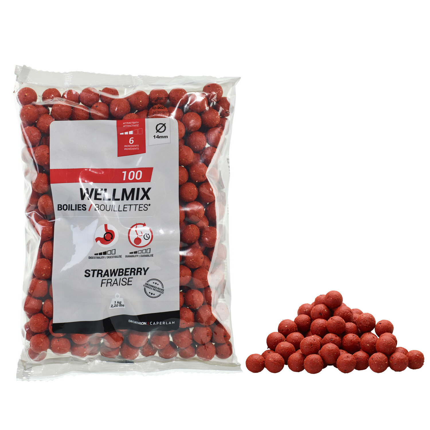 Бойлы Wellmix Strawberry 14 мм 1 кг CAPERLAN 
Бойлы Wellmix Strawberry 14 мм 1 кг CAPERLAN