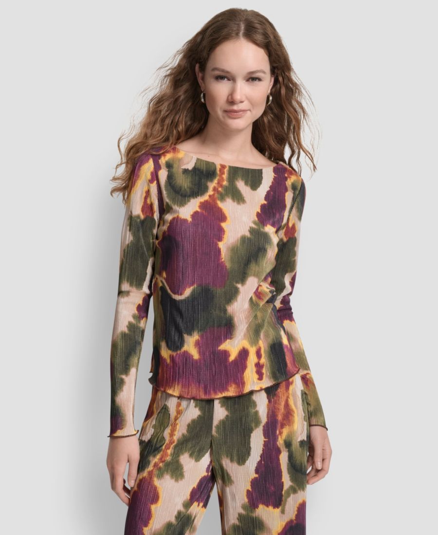 Женская плиссированная блузка с принтом и длинными рукавами DKNY, Ink Diffusion
Женская плиссированная блузка с принтом и длинными рукавами DKNY, Ink Diffusion