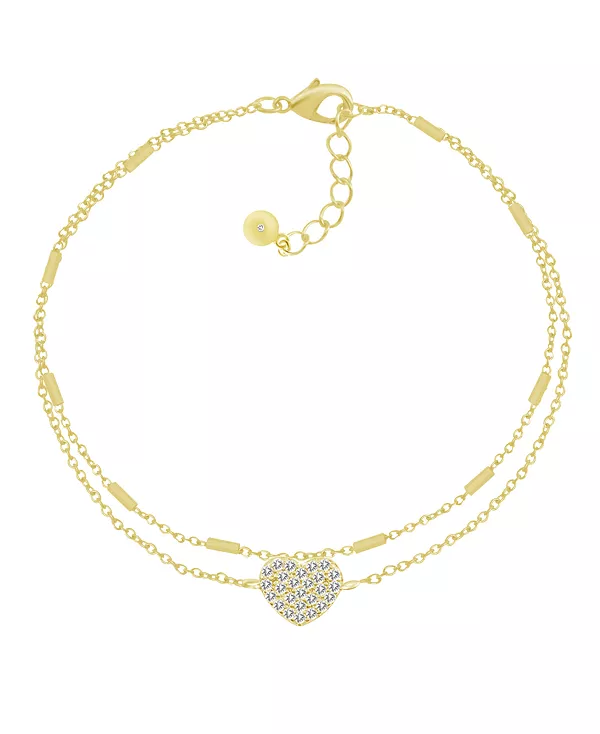 Браслет на лодыжку с двумя рядами прозрачных кубических цирконий в серебряной пластине And Now This, gold
Браслет на лодыжку с двумя рядами прозрачных кубических цирконий в серебряной пластине And Now This, gold