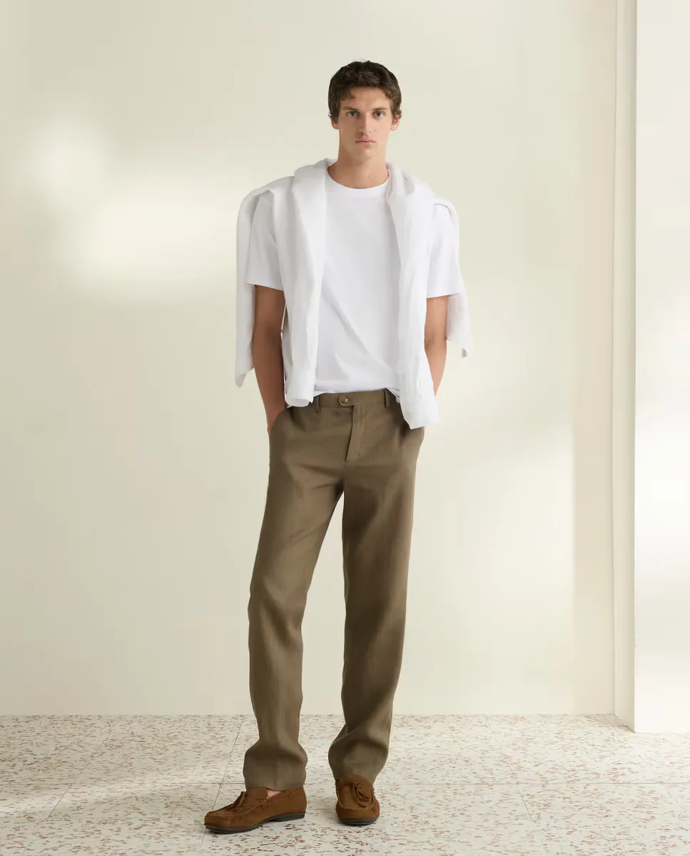 Мужская однотонная футболка Pima с коротким рукавом из базового хлопка Emidio Tucci, белый
Мужская однотонная футболка Pima с коротким рукавом из базового хлопка Emidio Tucci, белый