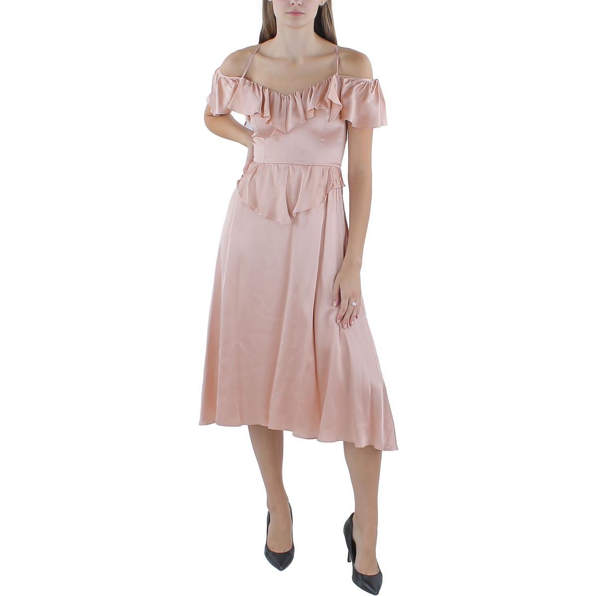 Женское шелковое платье миди с открытыми плечами Undra Celeste New York, цвет blush pink
Женское шелковое платье миди с открытыми плечами Undra Celeste New York, цвет blush pink