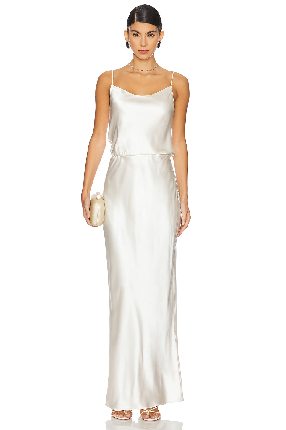 Длинное шелковое платье yarden Eaves, белый
Длинное шелковое платье yarden Eaves, белый