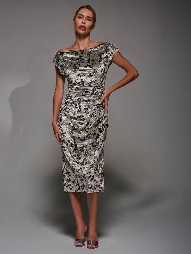 Платье с бархатными сборками Jolie Moi, Neutral
Платье с бархатными сборками Jolie Moi, Neutral