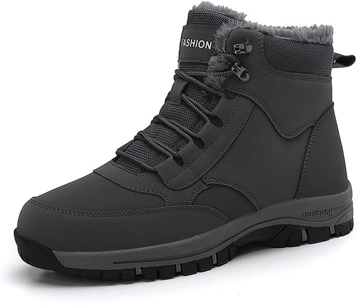 Зимние ботинки Qacksv для мужчин, водонепроницаемые, утепленные мехом, высокие, с мягкой подошвой, удобная обувь для прогулок на улице в холодную погоду, серый
Зимние ботинки Qacksv для мужчин, водонепроницаемые, утепленные мехом, высокие, с мягкой подошвой, удобная обувь для прогулок на улице в холодную погоду, серый
