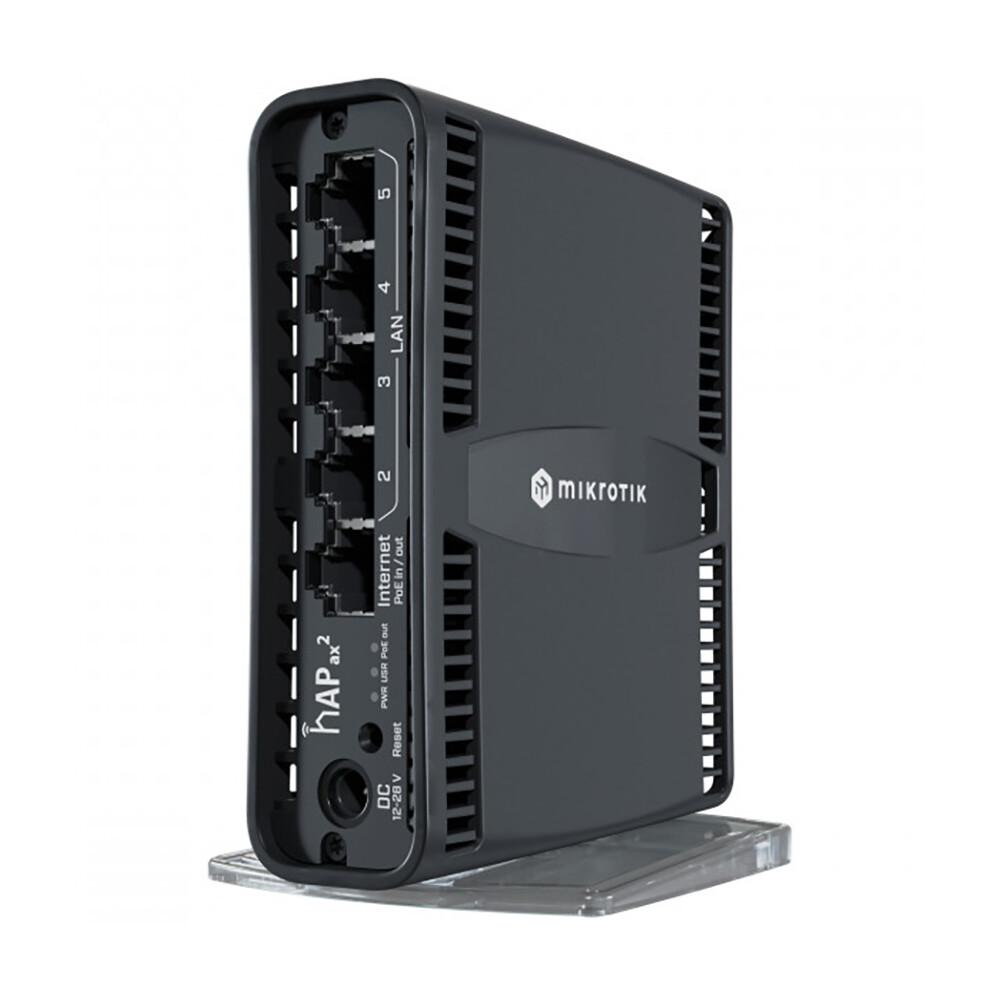 Wi-Fi роутер MikroTik hAP ax2, C52IG-5HAXD2HAXD-TC, чёрный 
Wi-Fi роутер MikroTik hAP ax2, C52IG-5HAXD2HAXD-TC, чёрный