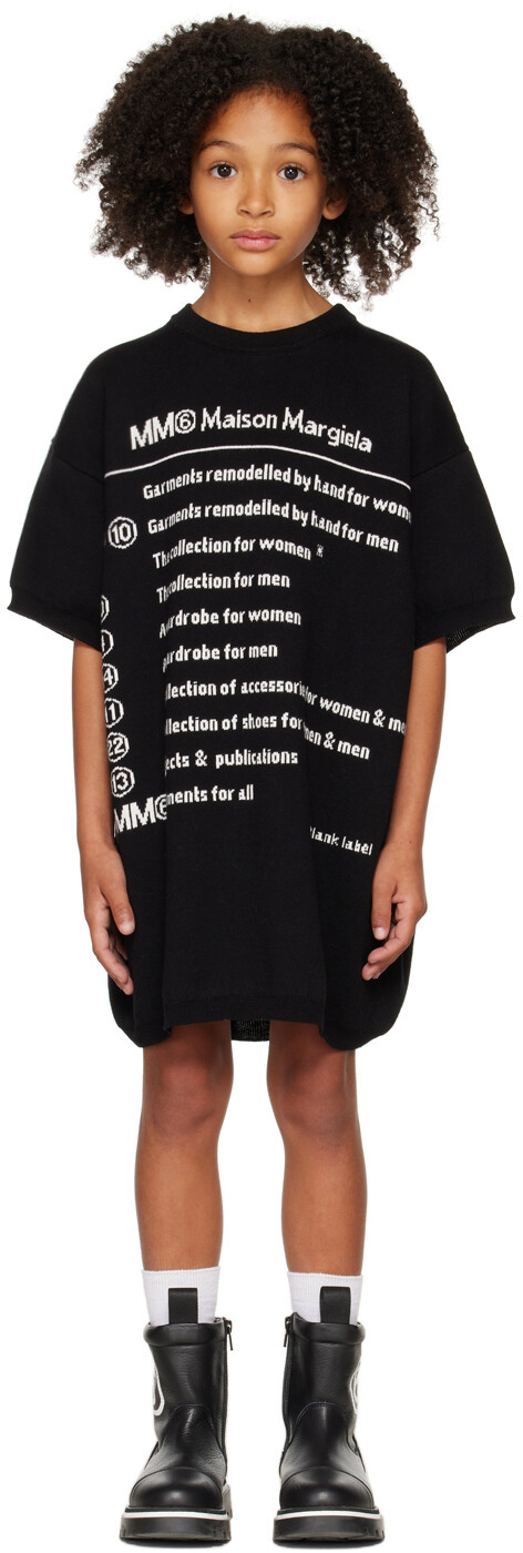 Детская черная футболка с интарсией MM6 Maison Margiela, Черный, Детская черная футболка с интарсией MM6 Maison Margiela
Детская черная футболка с интарсией MM6 Maison Margiela, Черный, Детская черная футболка с интарсией MM6 Maison Margiela
