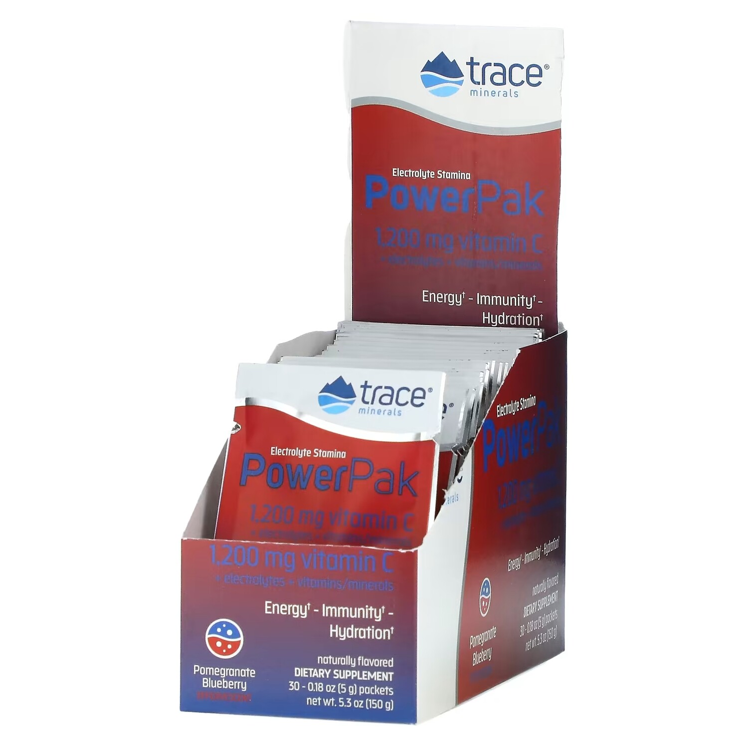 Добавка Trace Minerals Electrolyte Stamina PowerPak со вкусом граната и черники, 30 пакетиков по 5 г
Добавка Trace Minerals Electrolyte Stamina PowerPak со вкусом граната и черники, 30 пакетиков по 5 г