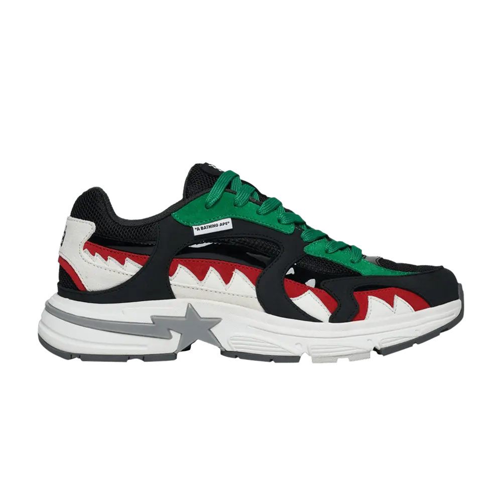 Кроссовки Bape Shark Sta M1 Country Pack - United Arab Emirates, черный/зеленый/красный
Кроссовки Bape Shark Sta M1 Country Pack - United Arab Emirates, черный/зеленый/красный