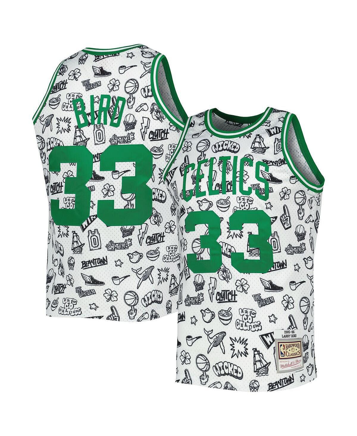 Мужская футболка larry bird white boston celtics 1985-86 hardwood classics doodle swingman jersey Mitchell & Ness, белый
Мужская футболка larry bird white boston celtics 1985-86 hardwood classics doodle swingman jersey Mitchell & Ness, белый