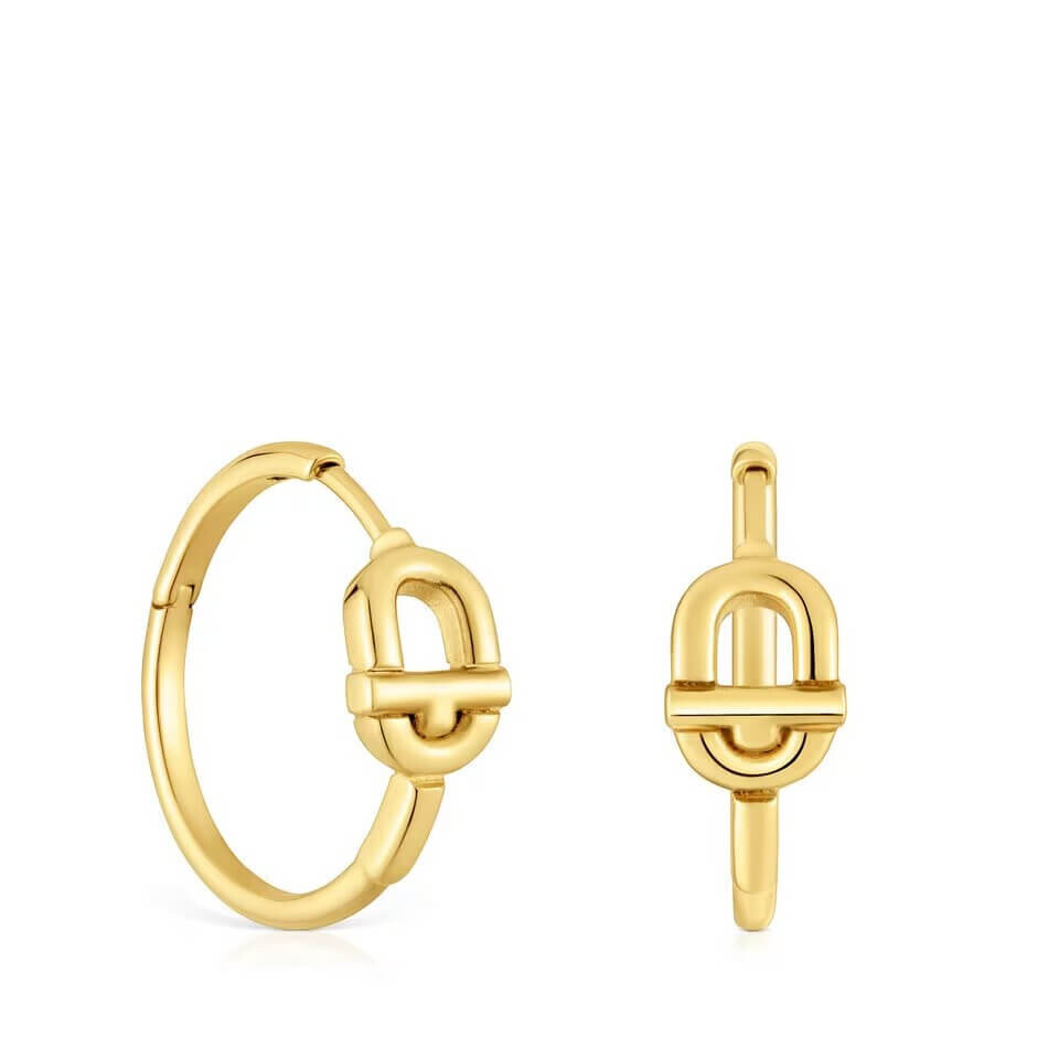 Серьги-кольца Tous Manifesto Short Motif, серебро с 18-каратным золотым покрытием 
Серьги-кольца Tous Manifesto Short Motif, серебро с 18-каратным золотым покрытием