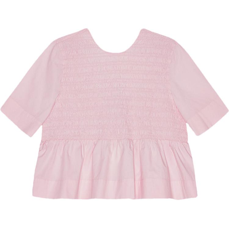 Блузка из поплина со сборчатыми вставками GANNI, розовый
Блузка из поплина со сборчатыми вставками GANNI, розовый