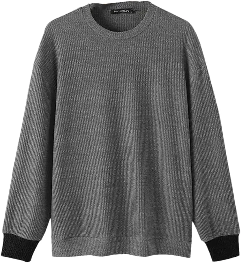 ERFMFKL мужской повседневный свитер с контрастными цветами, длинный рукав, круглый вырез
ERFMFKL мужской повседневный свитер с контрастными цветами, длинный рукав, круглый вырез