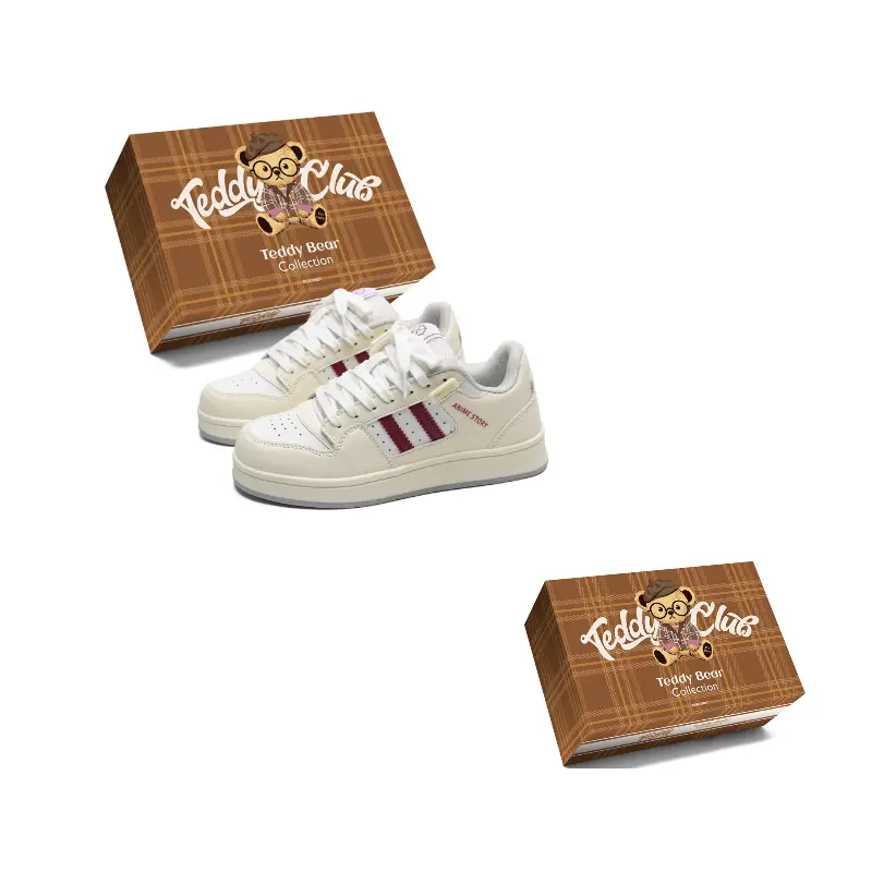 Teddy Bear Collection Скользоустойчивые, износостойкие, легкие, дышащие низкие скейтерские кроссовки унисекс бело-красные, цвет White Red 
Teddy Bear Collection Скользоустойчивые, износостойкие, легкие, дышащие низкие скейтерские кроссовки унисекс бело-красные, цвет White Red