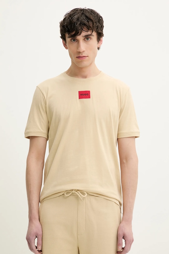 Хлопковая футболка Hugo, бежевый
Хлопковая футболка Hugo, бежевый
