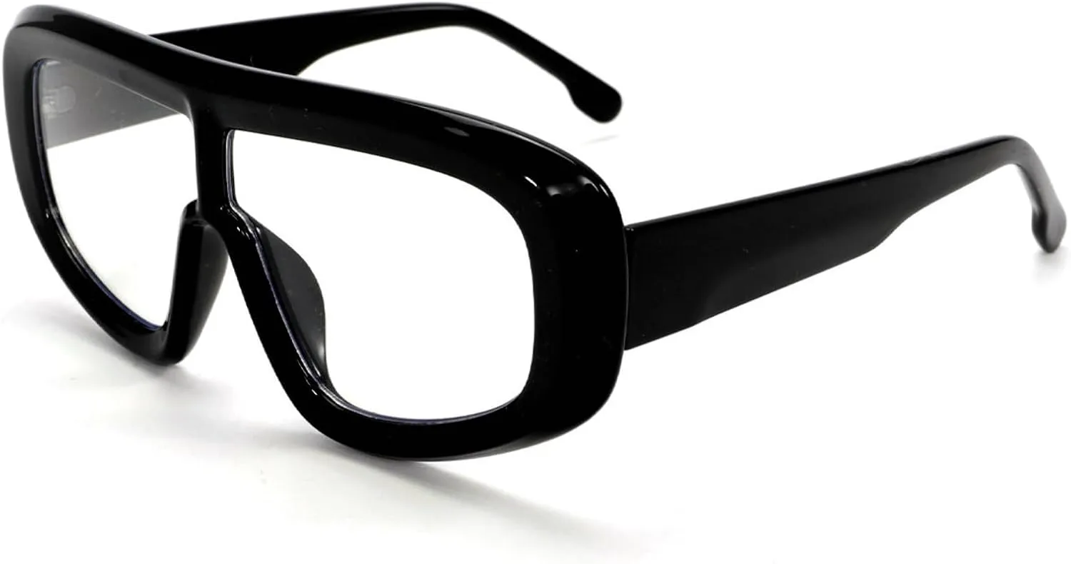 COTIA Модные солнцезащитные очки-пилот большого размера для женщин и мужчин, квадратной формы, стильные классические солнцезащитные очки-маска, Black Clear
COTIA Модные солнцезащитные очки-пилот большого размера для женщин и мужчин, квадратной формы, стильные классические солнцезащитные очки-маска, Black Clear