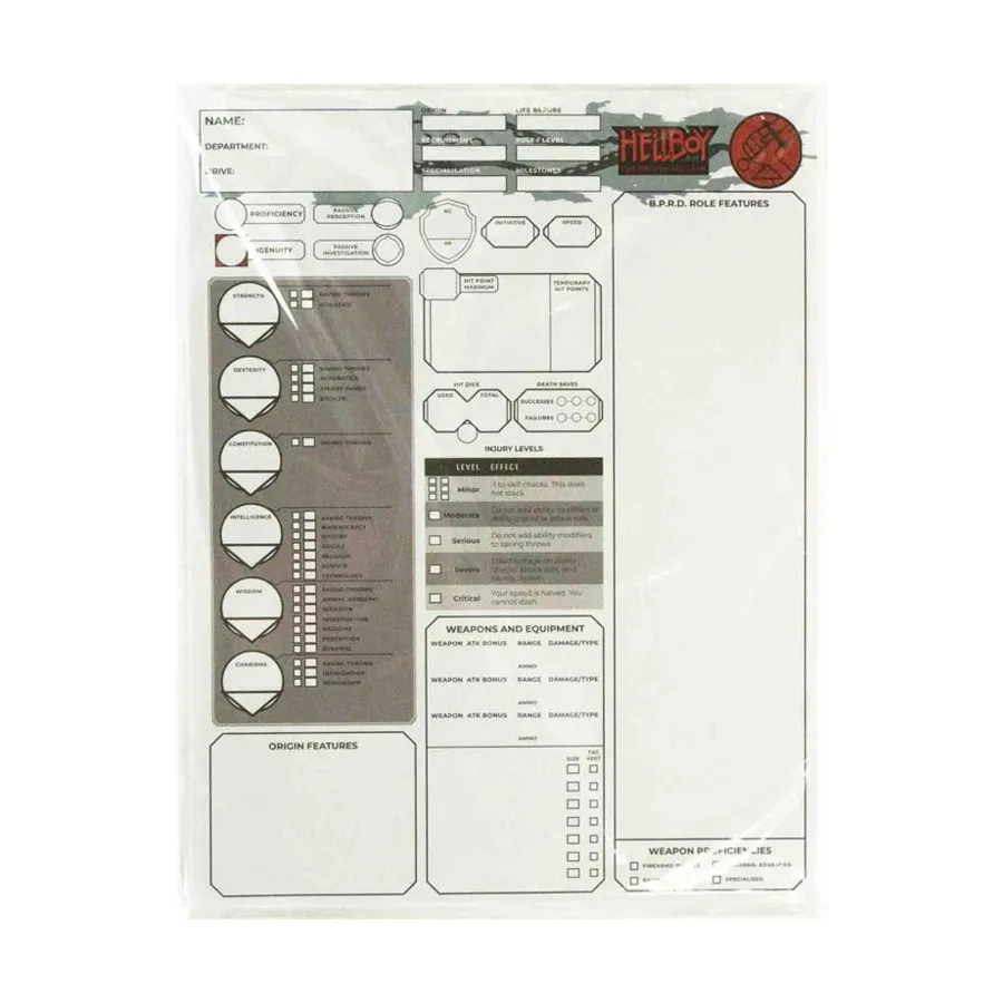 Хеллбой — листы персонажей ролевой игры, Hellboy - The Roleplaying Game
Хеллбой — листы персонажей ролевой игры, Hellboy - The Roleplaying Game
