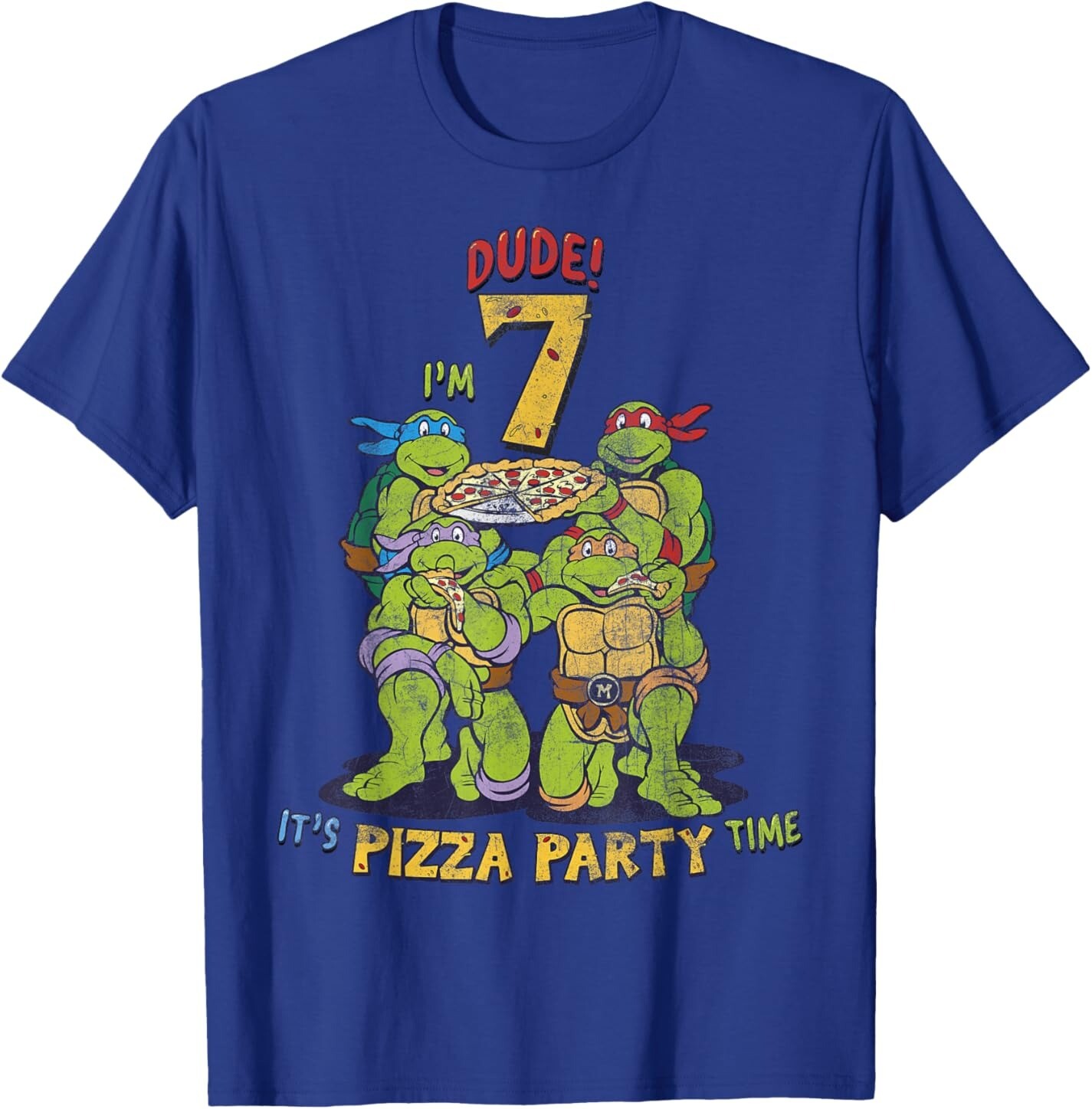 Мужская футболка Teenage Mutant Ninja Turtles I'm 7 Dude Pizza Birthday Party, синий
Мужская футболка Teenage Mutant Ninja Turtles I'm 7 Dude Pizza Birthday Party, синий