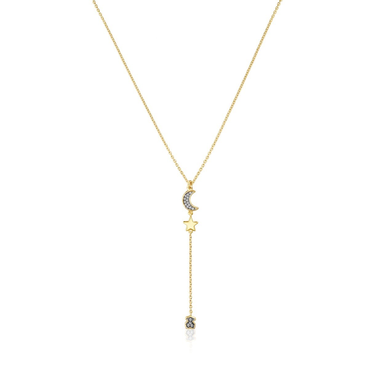 Колье Tous Nocturne, позолоченное серебро/бриллианты 
Колье Tous Nocturne, позолоченное серебро/бриллианты