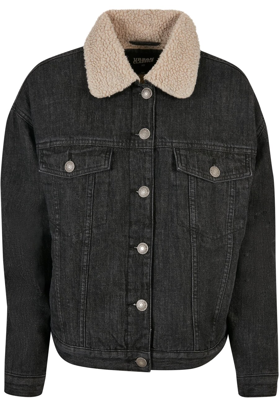 Межсезонная куртка Urban Classics, черный деним 
Межсезонная куртка Urban Classics, черный деним
