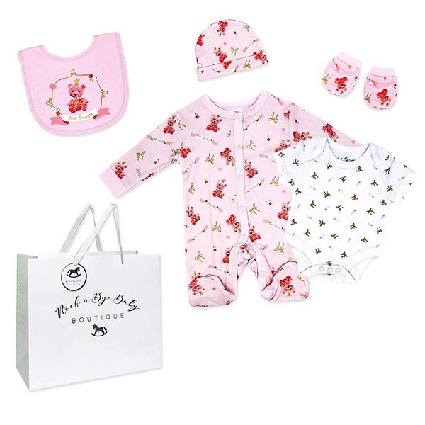 Детский набор для девочки с принтом медвежонка, 5 предметов Rock A Bye Baby Boutique
Детский набор для девочки с принтом медвежонка, 5 предметов Rock A Bye Baby Boutique