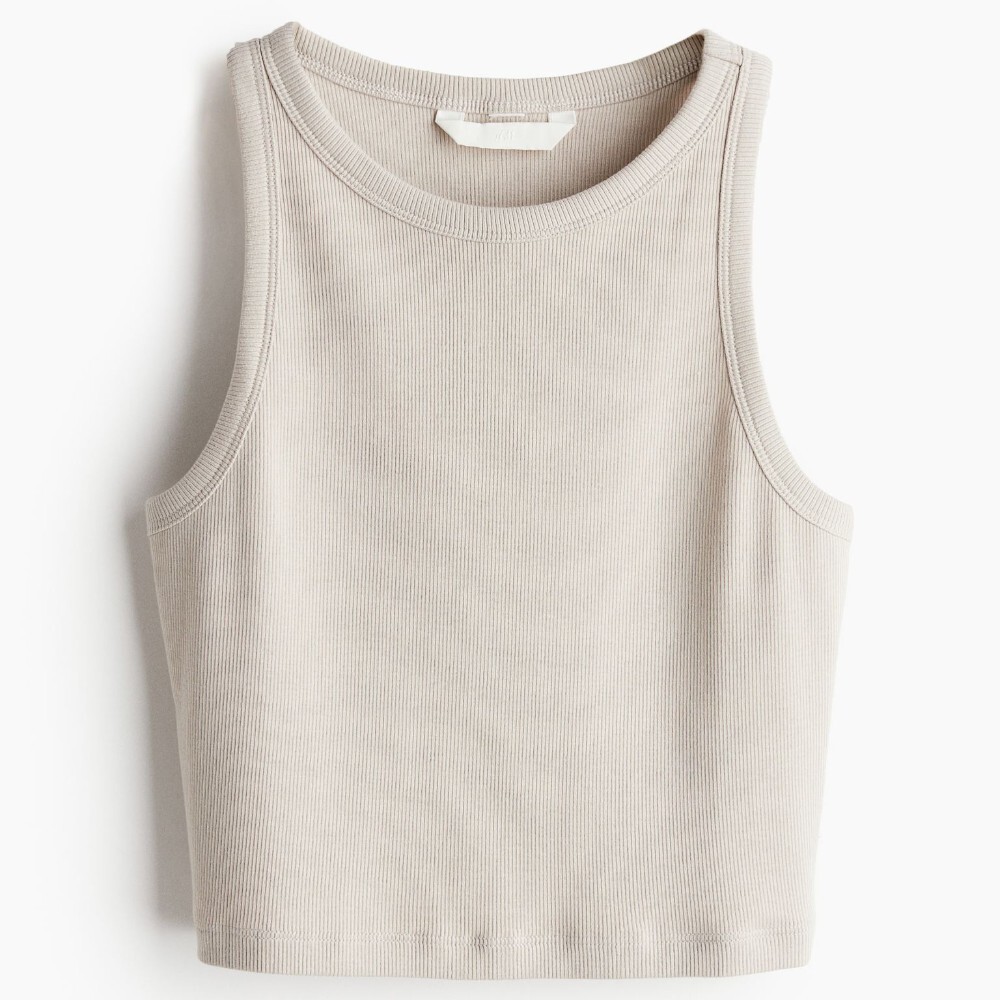 Топ H&M Crop Tank, серо-бежевый
Топ H&M Crop Tank, серо-бежевый