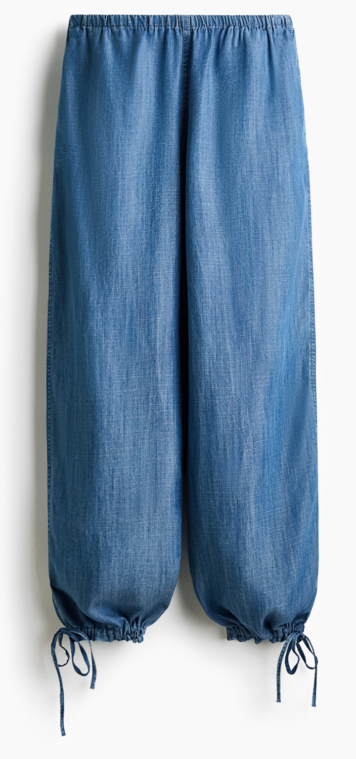 Брюки H&M Drawstring-Detail Denim, синий деним
Брюки H&M Drawstring-Detail Denim, синий деним