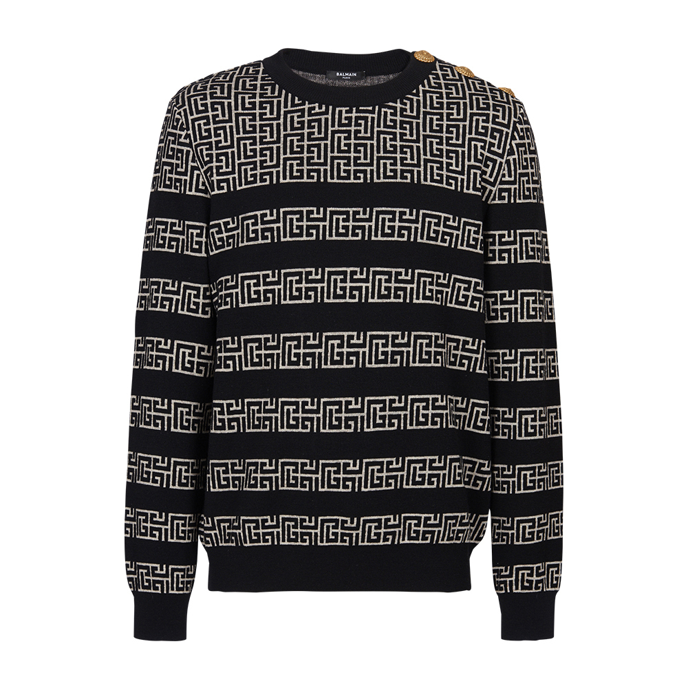 Полосатый Pb Labyrinth джемпер BALMAIN, серый
Полосатый Pb Labyrinth джемпер BALMAIN, серый