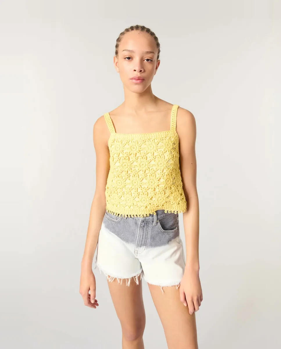 Женский топ крючком Maje, желтый
Женский топ крючком Maje, желтый