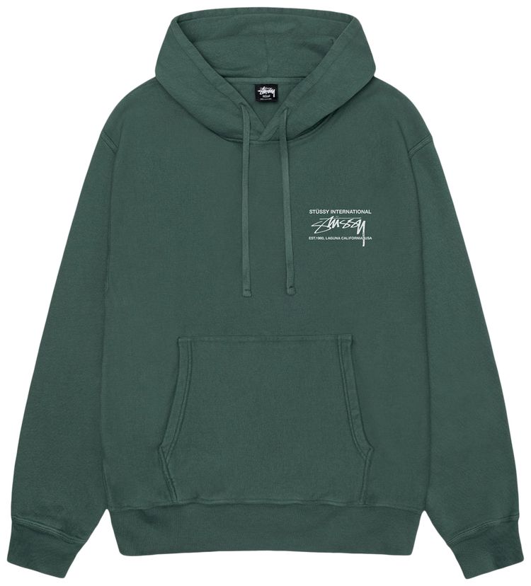 Худи Stussy Smooth International Hoodie Pigment Dyed 'Forest', зеленый 
Худи Stussy Smooth International Hoodie Pigment Dyed 'Forest', зеленый