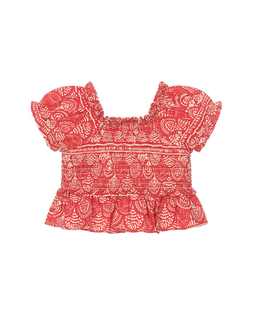 Mayoral Блузка с гипюровым принтом, красный
Mayoral Блузка с гипюровым принтом, красный