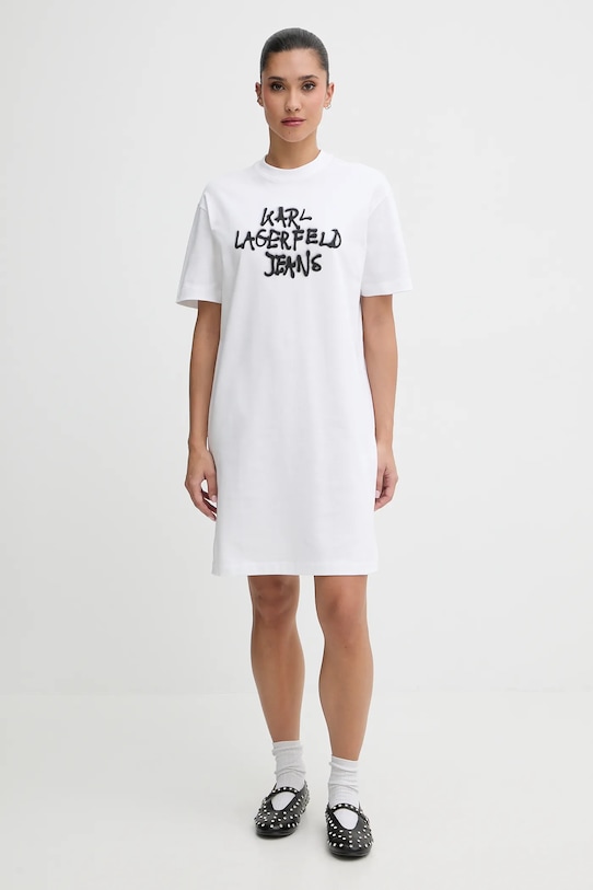 Хлопковое платье Karl Lagerfeld Jeans, белый
Хлопковое платье Karl Lagerfeld Jeans, белый