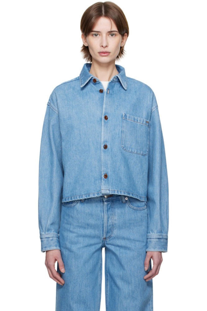 Синяя джинсовая рубашка Samantha A.P.C.
Синяя джинсовая рубашка Samantha A.P.C.