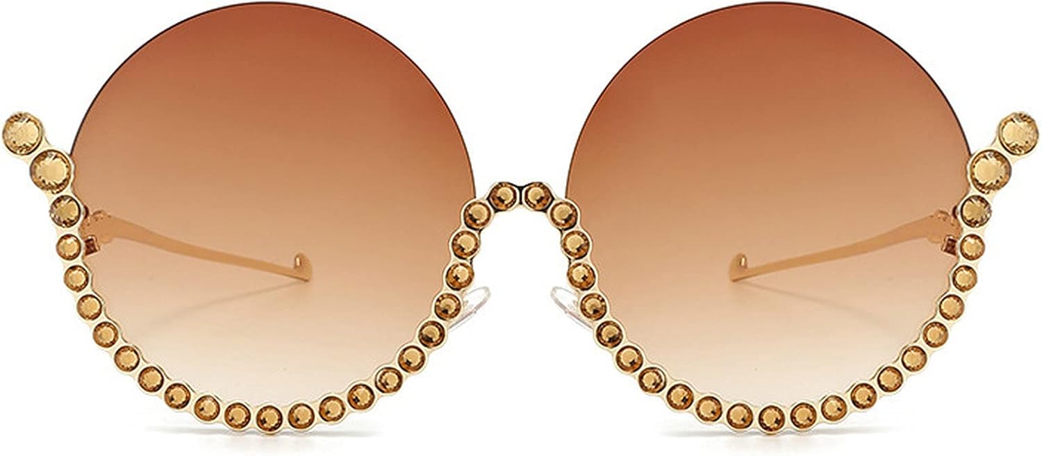 Винтажные круглые солнцезащитные очки в полуободковой оправе с кристаллами для женщин, роскошные солнцезащитные очки со стразами, бриллиантовые очки для вечеринок mincl, Tea
Винтажные круглые солнцезащитные очки в полуободковой оправе с кристаллами для женщин, роскошные солнцезащитные очки со стразами, бриллиантовые очки для вечеринок mincl, Tea