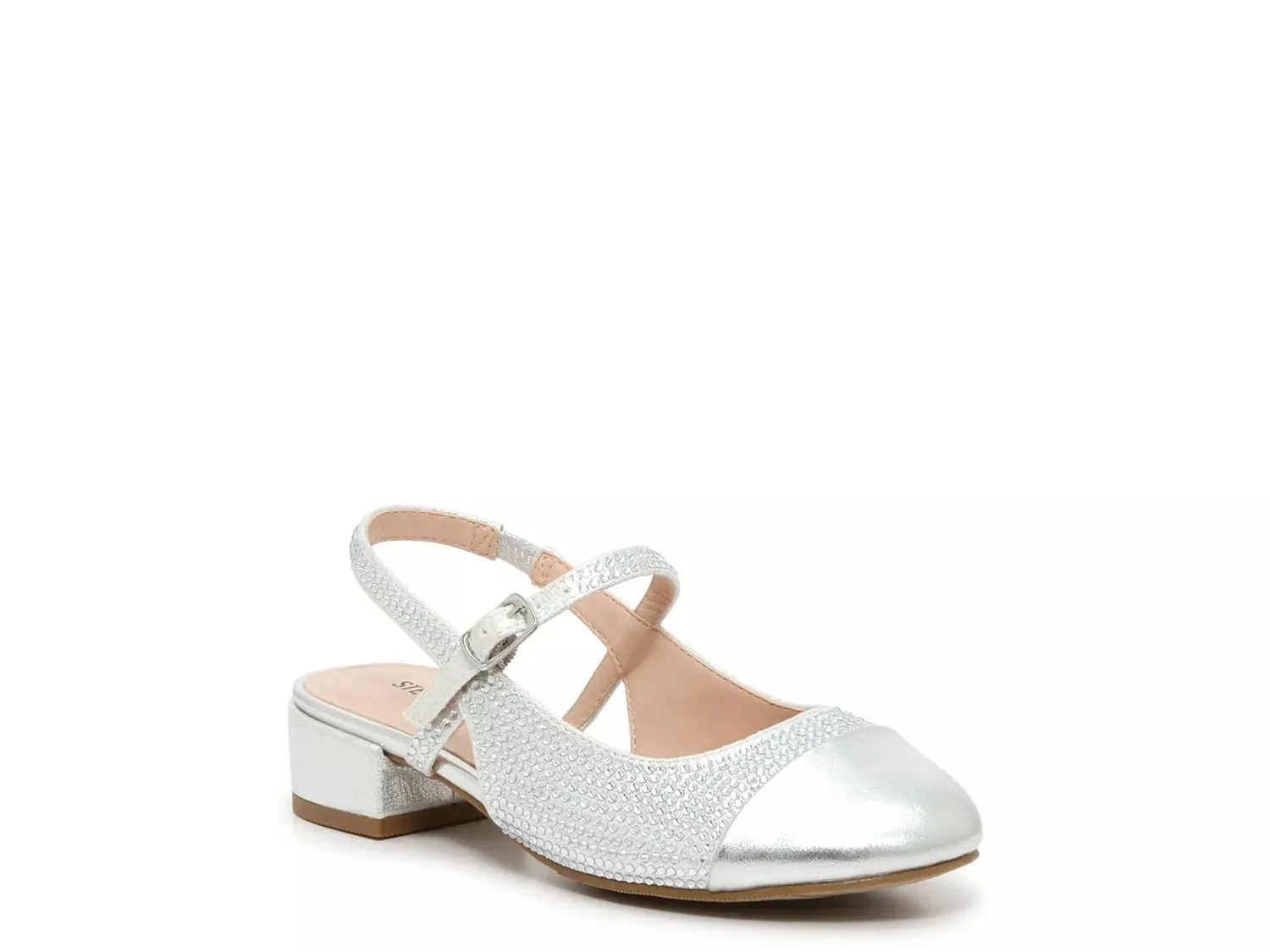 Туфли-лодочки Steve Madden Belinda Slingback Pump - детские, серебристый металлик
Туфли-лодочки Steve Madden Belinda Slingback Pump - детские, серебристый металлик