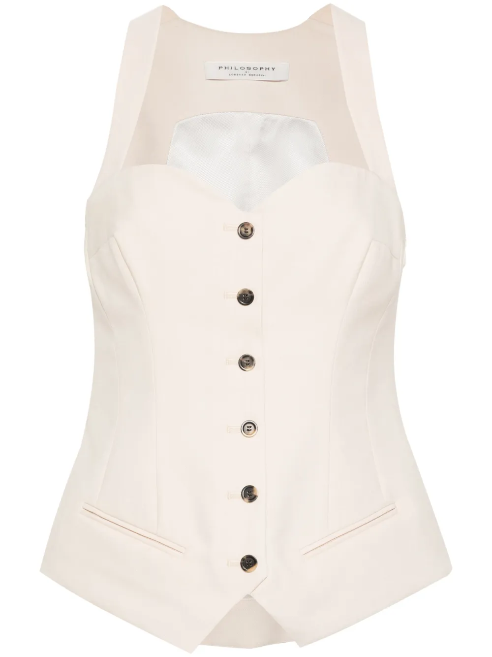 Топ без рукавов Philosophy Di Lorenzo Serafini, нейтральный
Топ без рукавов Philosophy Di Lorenzo Serafini, нейтральный