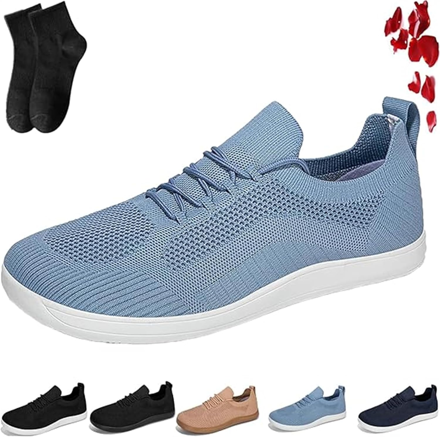 Комфортные гибридные кроссовки, широкие минималистичные туфли для ходьбы, дышащие повседневные, мягкая вязка с широким носком, для женщин и мужчин Generic, светло-голубой
Комфортные гибридные кроссовки, широкие минималистичные туфли для ходьбы, дышащие повседневные, мягкая вязка с широким носком, для женщин и мужчин Generic, светло-голубой