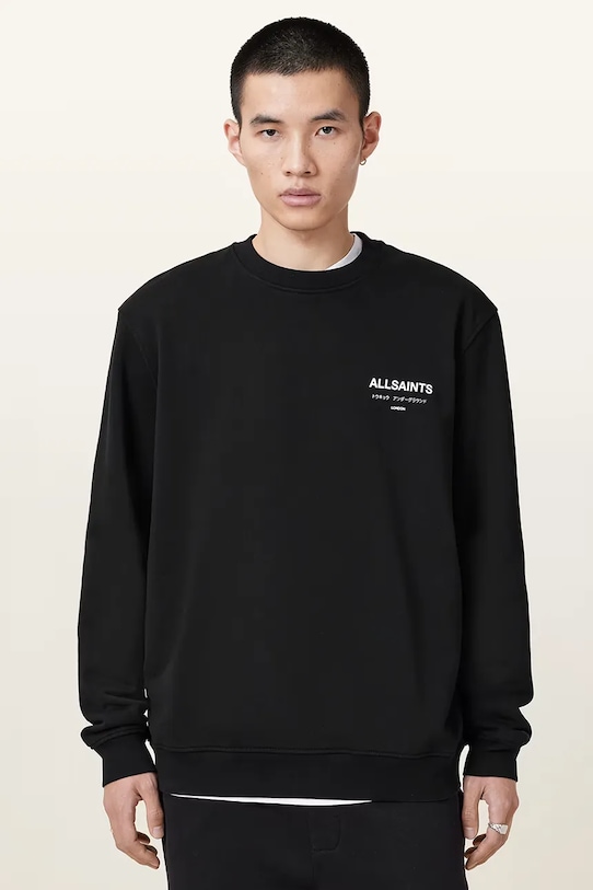 Хлопковая толстовка UNDERGROUND Allsaints, черный
Хлопковая толстовка UNDERGROUND Allsaints, черный