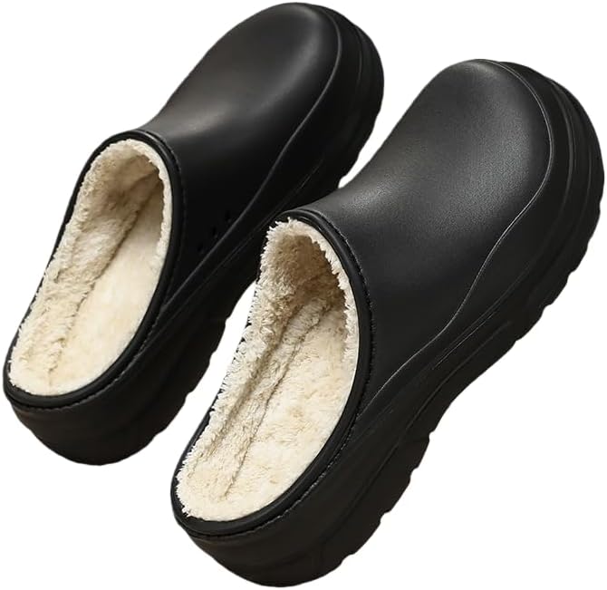Женские и мужские сабо с меховой подкладкой, тапочки с эффектом памяти, теплые пушистые зимние водонепроницаемые тапочки для дома и улицы, обувь для шеф-повара Hhhchpm, черный
Женские и мужские сабо с меховой подкладкой, тапочки с эффектом памяти, теплые пушистые зимние водонепроницаемые тапочки для дома и улицы, обувь для шеф-повара Hhhchpm, черный