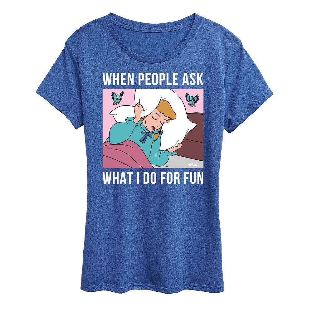 Женская футболка с рисунком Disney Princess Aurora для сна, цвет Heather Royal Blue 
Женская футболка с рисунком Disney Princess Aurora для сна, цвет Heather Royal Blue