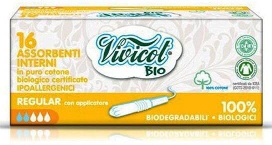 Тампоны с аппликатором Regular 16 шт. Vivicot Bio
Тампоны с аппликатором Regular 16 шт. Vivicot Bio