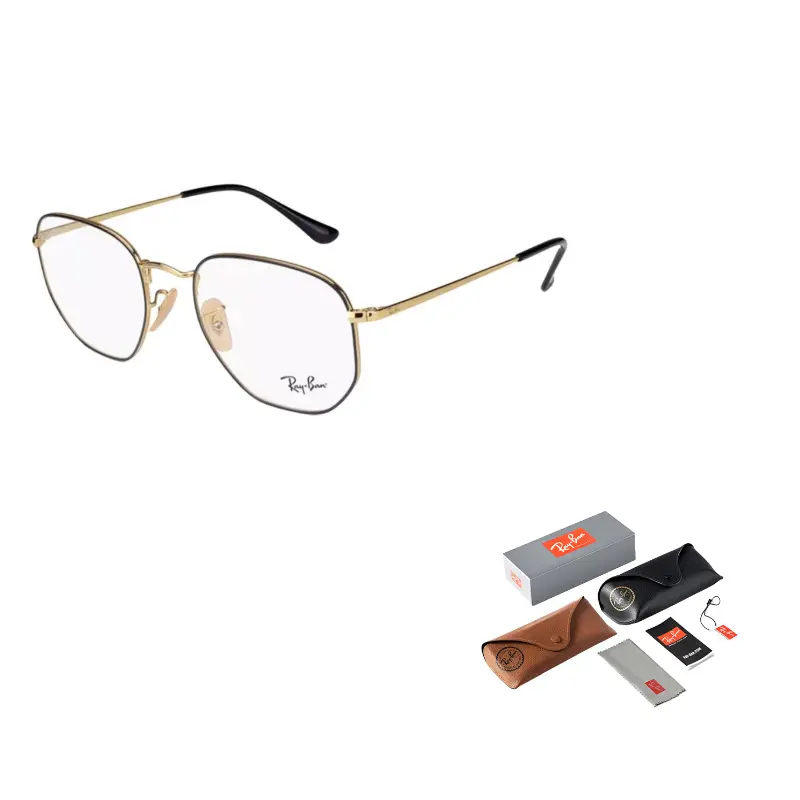 RayBan Очки Ray Ban с шестиугольной оправой, Black Gold 
RayBan Очки Ray Ban с шестиугольной оправой, Black Gold