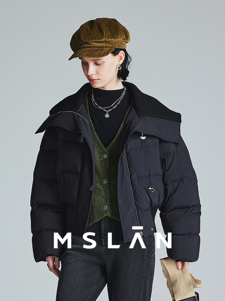 Пуховик шерстяной Mslan с воротником, черный
Пуховик шерстяной Mslan с воротником, черный