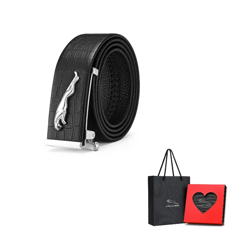 JAGUAR Кожаный ремень мужской деловой классический с автоматической пряжкой, Black
JAGUAR Кожаный ремень мужской деловой классический с автоматической пряжкой, Black