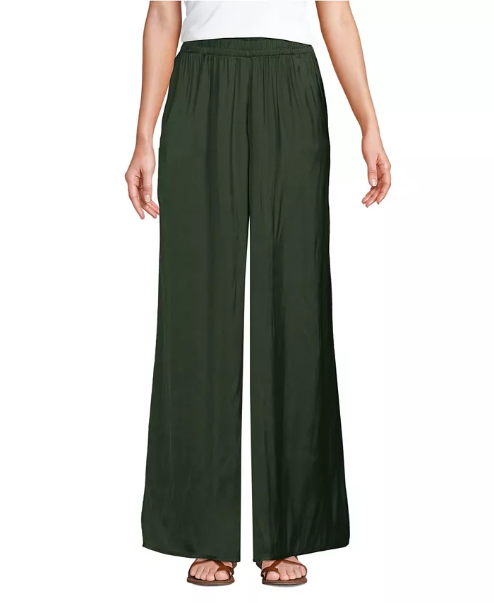 Женские брюки-палаццо свободного кроя с широкими штанинами Lands' End, зеленый
Женские брюки-палаццо свободного кроя с широкими штанинами Lands' End, зеленый