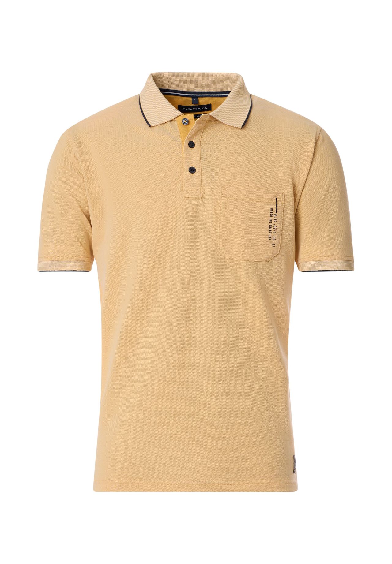 Мужская однотонная рубашка-поло CASAMODA, светло-желтый
Мужская однотонная рубашка-поло CASAMODA, светло-желтый